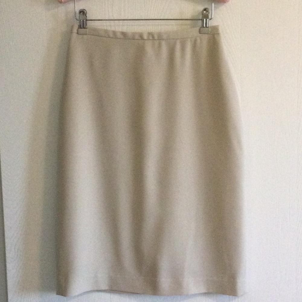 Cream Pencil Skirt